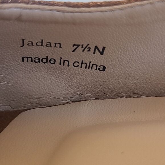 J. Renee Jadan Copper Bronze Satin Peep Toe  Kitten Heel Slingback  Size 7.5 N - Picture 12 of 14